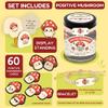 Stofinity Emotional Support Mushroom Gifts For Women - 60 Positive Mushroom Birthday Card, Mothers Day Gifts for Mom, Jar Of Daily Affirmation Cards For Women Desk Accessories view 2