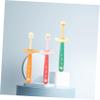 DECOMELODY 3pcs Rotatable Toothbrush Boys and Girls Toothbrush Supple Bristles Manual Oral Cleaning Tool for Boy Girl's Dental Care at Home Travel Random Color view 3