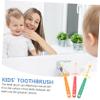 DECOMELODY 3pcs Rotatable Toothbrush Boys and Girls Toothbrush Supple Bristles Manual Oral Cleaning Tool for Boy Girl's Dental Care at Home Travel Random Color view 4