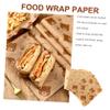 FONDOTIN Greaseproof French Fries Paper Food Wrapping Paper 20 X 20 CM Light Brown Unbleached Waterproof Odourless Parchment Liner for Sandwiches Burgers and Kitchen Baking view 3