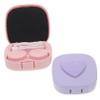 DECOMELODY 2sets Decorative Contact-Lens Case Lens Storage Box for Travel Small Lens Box Mirror view 1