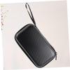 CLISPEED Portable Shockproof Eva Thermometer Storage Case with Classic Zipper Design, Sturdy Pu Material Travel Protector Bag for Medicine and Temperature Device Storage Black view 3