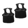 DINHEAROM 2 Pcs Men Beard Brush with Ring Grip Portable Hair Detangling and Styling Brush for Beard Cleaning and Flyaway Hair Removal Barber Neck Duster for Home and Salon Use view 1