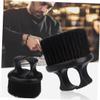DINHEAROM 2 Pcs Men Beard Brush with Ring Grip Portable Hair Detangling and Styling Brush for Beard Cleaning and Flyaway Hair Removal Barber Neck Duster for Home and Salon Use view 3