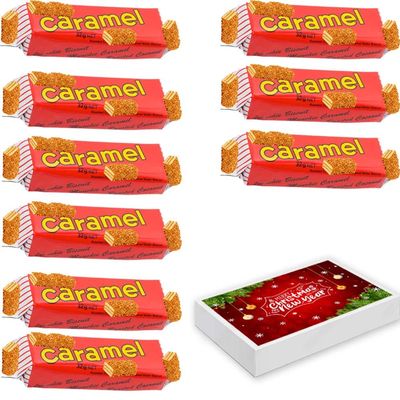 Biscuit Caramel Log Wafer 32g Crispy Layered Wafer with Rich Caramel Coating, Sweet Snack for Anytime Treats - tnck (18 x Pack)