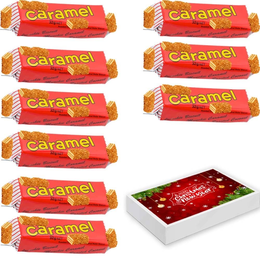 Biscuit Caramel Log Wafer 32g Crispy Layered Wafer with Rich Caramel Coating, Sweet Snack for Anytime Treats - tnck (18 x Pack)