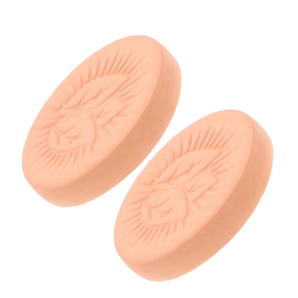 Gatuida Brown Sugar Softener Disc 2pcs Reusable Terracotta Sugar Keeper Moisture Absorber for Food Storage Containers Kitchen Bakery Use