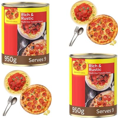 2 x Tin Sauce Tomato Rich & Rustic 950g, Multi-Use Sauce for Cooking, Pasta, Pizza & Gourmet Recipes - Mgi