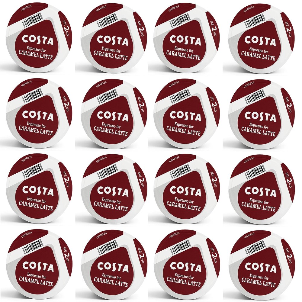 50 x Compatible with Tassimo Machines Costa Latte Caramel Espresso Coffee Pods, Sold Loose (NO MILK PODS)