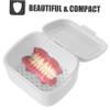 COLLBATH Portable Denture Box for Retainer and False Teeth Lightweight Convenient Storage Case for Orthodontic Fixator Compact Soak Container for Travel and Daily Use Elegant White Design view 3