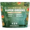 Super Greens Powder | 30 Pack | Enhanced with 91 Nutrients Including Vitamins A, B12, C, KSM-66 Ashwagandha & Lions Mane | Vegan, Gluten Free Detox Supplement | Mango & Pineapple | Natural Ingredients view 1