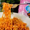 Paldo Volcano Carbonara Chicken Noodles 130g x 4 Packets (Bag of 1) Bold Fusion of Creamy Carbonara & Fiery Spice | Vegetarian Friendly Korean Ramen view 2