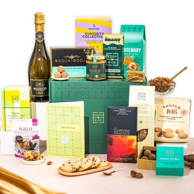 Dairy Free Hamper with Truffles & Hot Chocolate Set, Perfect Family Hamper for Sharing, Just Because Gift Hamper for Her by EDEN & CO