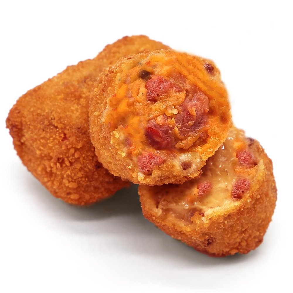 Spanish Chorizo Croquettes 1kg Frozen | Authentic Croquetas de Chorizo | Ready to Cook Tapas Appetizers | Party Food Snacks
