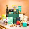 Vegan Hamper with Truffles & Hot Chocolate Set, Perfect Family Hamper for Sharing, Congratulations Gift Hamper for Her by EDEN & CO view 2