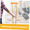 IWOWHERO 6pcs Orange Rubber Crutch Pads and Walking Stick Handle Covers Lightweight Non-Slip Foam Cushions that Reduce Pressure Comfortable Replacement Accessories for Crutch Users view 3