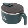 Mtlavishness 900ml Stainless Steel Noodles Bowl with Lid Double Layer Insulation Mobile Phone Holder for Dormitory Office Worker Multifunctional Lunch Box Soup Bowl Green (Green) view 3