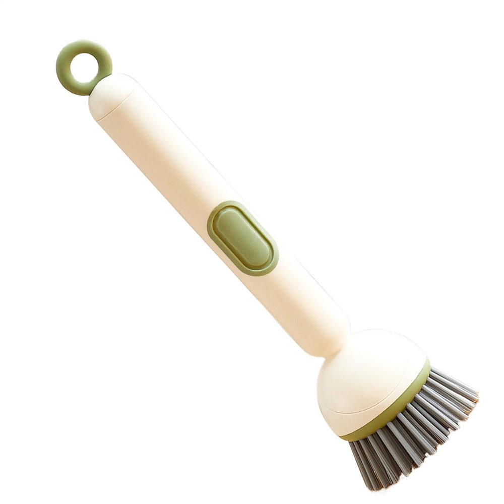 Dish Soap Brush - Soap Dispensing Scrubber, Adjustable Cleaning Wand, Durable Dish Cleaner | Multi-Purpose Glass Washing Tool for Kitchen, Sink, Pot, Bathroom, Travel, Household, Cleaning