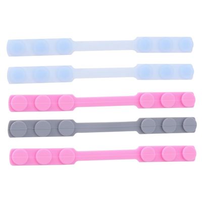 VICASKY 5pcs Silicone Earmuffs for Mask Comfort Reusable Adjustable Mask Hook and Extention Hook for Long-Term Wearers Random Color