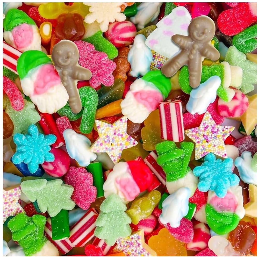 Christmas Jelly Sweet Mix Festive Assorted Fruit-Flavoured Gummies Fun Holiday Candy Treats for Kids & Parties (750g)