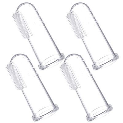 Set of 4 Children's Toothbrushes Soft & Safe for Baby Toothbrushes Newborn Finger Toothbrush - Toothbrush Children Finger Toothbrush for Children and Infants Dental Babies Baby Toothbrush
