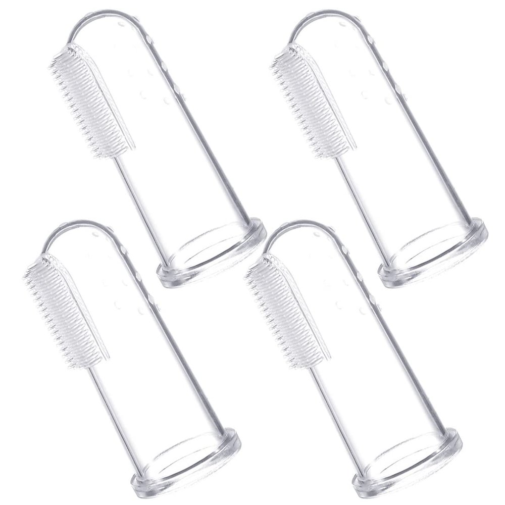 Set of 4 Children's Toothbrushes Soft & Safe for Baby Toothbrushes Newborn Finger Toothbrush - Toothbrush Children Finger Toothbrush for Children and Infants Dental Babies Baby Toothbrush