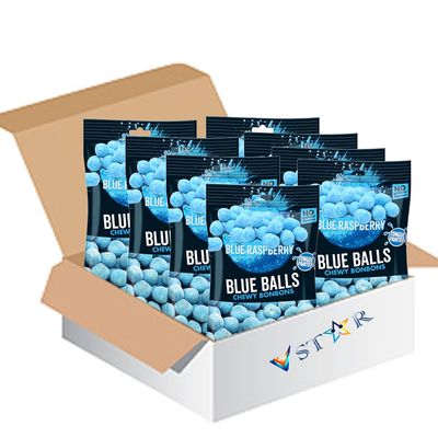 Blue Raspberry Boon Bon Sweet 110g Tangy Chewy Sweets with Fruity Flavour Retro Candy Treat Bag for Kids & Parties - Tng (12 x Bags)