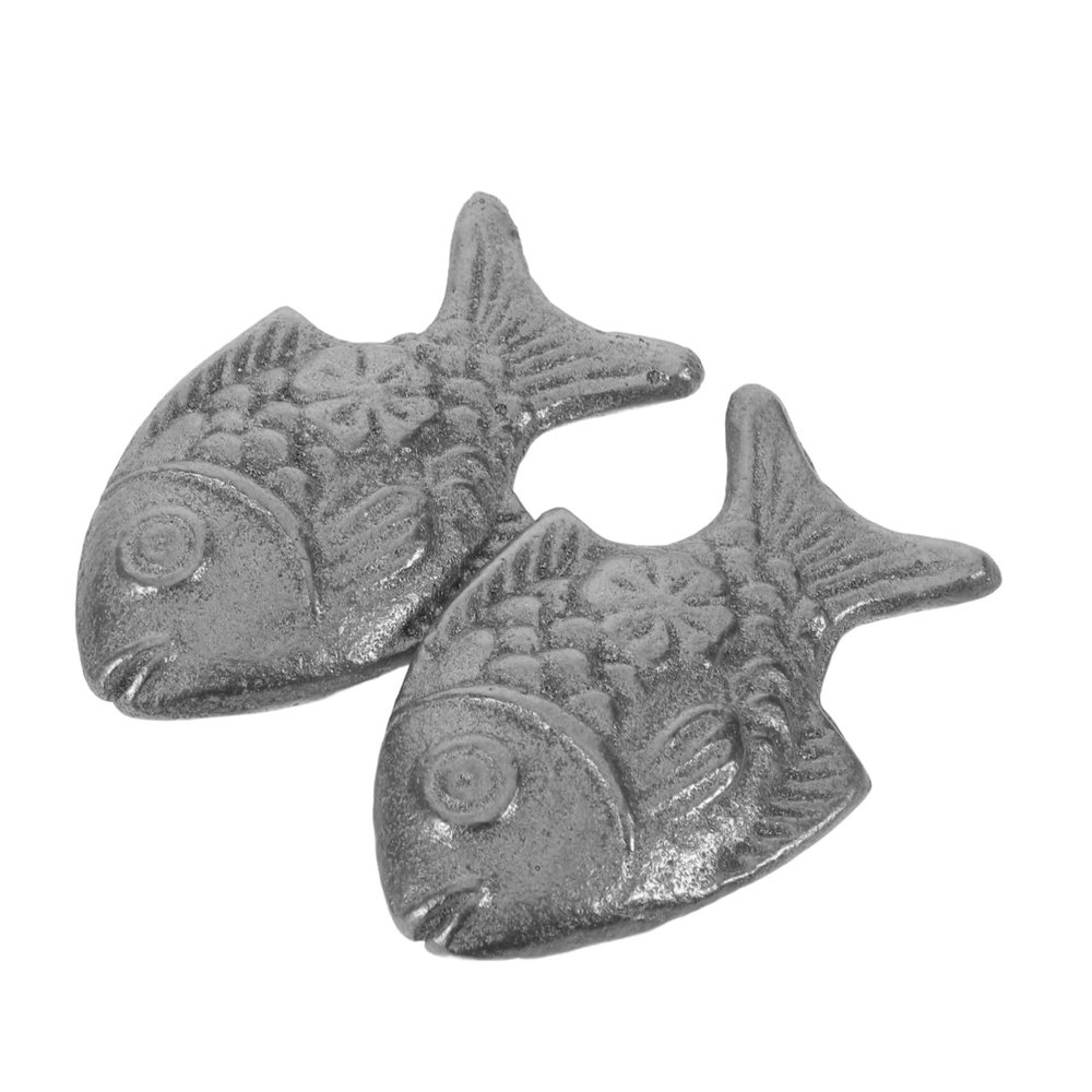 ABOOFAN Cast Iron Fish 2pcs Iron Cooking Supplement for Athletes Vegans and Pregnancy Anemia Support with Water and Food