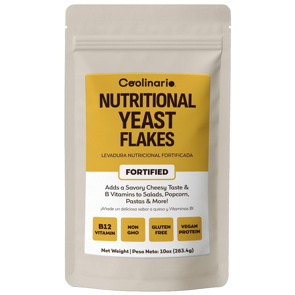 Coolinario Nutritional Yeast Flakes, Fortified (283.5g) Vegan Seasoning