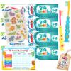 Kids Toothpaste Bundle 4 Big Teeth Toothpastes, 2 Kids Toothbrushes, Brushing Reward Chart & Puffy Stickers for Children - Child Travel Toothpaste Kit for Daily Oral Health (Packaging May Vary) view 1
