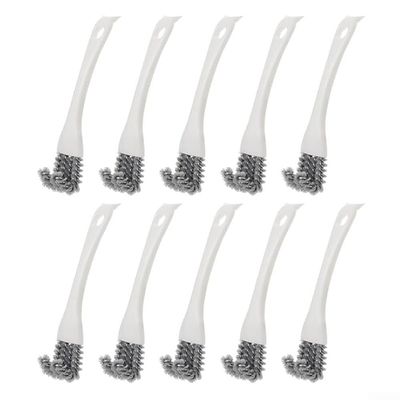 10 Piece Kitchen and Grill Brush Set with Ergonomic Handles for Scrubbing For Stubborn Stains from Multiple Surfaces