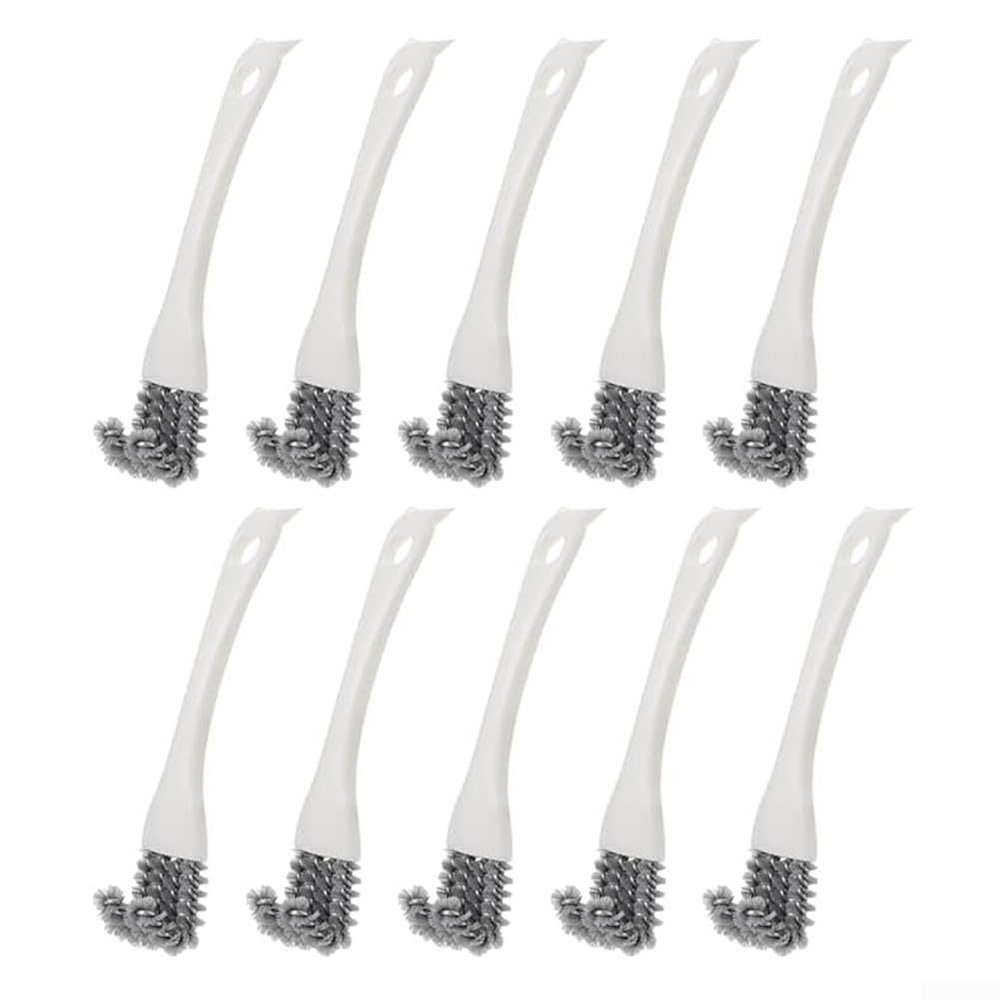 10 Piece Kitchen and Grill Brush Set with Ergonomic Handles for Scrubbing For Stubborn Stains from Multiple Surfaces