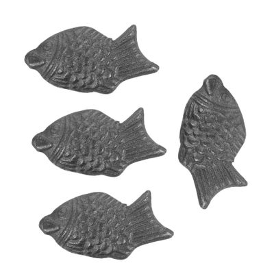 MAGICLULU 4pcs Cast Iron Cooking Utensils Vegan Iron Fish Natural for Anemia Deficiency Pregnant Women Athletes Health