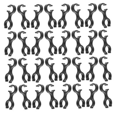 Abaodam 40pcs Lightweight Plastic Hiking Stick Buckle Connectors Walking Pole Clips for Camping Double Rod Buckle Clasp Accessories for Trekking Poles