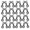 Abaodam 40pcs Lightweight Plastic Hiking Stick Buckle Connectors Walking Pole Clips for Camping Double Rod Buckle Clasp Accessories for Trekking Poles view 1