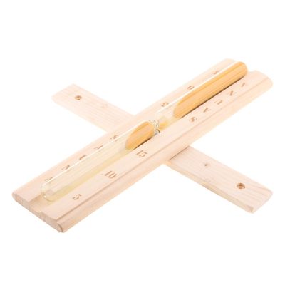 15 Minutes Sauna Room Rotating Sand Clock Timer Wall Mounting Wood Hourglass
