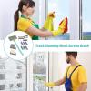 Window Track Cleaner | Window Screen Cleaning Brush,Scraper Detachable Long Handle for Kitchen Floor Bath Grout Sink Outdoor Shower Tile House view 2