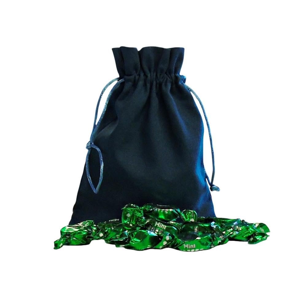 250g Teal Cotton Bag of Walkers Mint Toffee