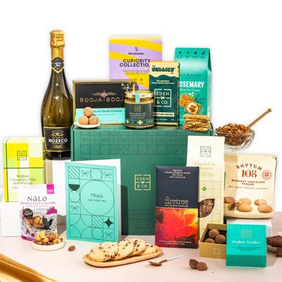 Mothers Day Hamper for Mum, Perfect Family Hamper for Sharing with Truffles & Hot Chocolate Set by EDEN & CO
