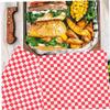 BIUDECO Greaseproof Food Wrapping Paper Sheets Easy to Store 50 Sheets Pink Paper Material for Burgers and Sandwiches for Restaurants and Bakeries view 3