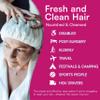 FreshWipes Light Floral Shampoo Cap Pack of 3 - No Rinse for Elderly or Disabled - Cleanses & Conditions For No Shower Access, Camping & Festival Use - Dermatologically Tested view 2