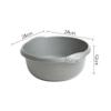 TRG 28cm Plastic Washing Up Bowl Small 5L Round Basin for Dishwashing, Mixing & Cleaning | Strong, Versatile & Easy-Clean Wash Tub for Kitchen & Home Use - (Silver) view 2