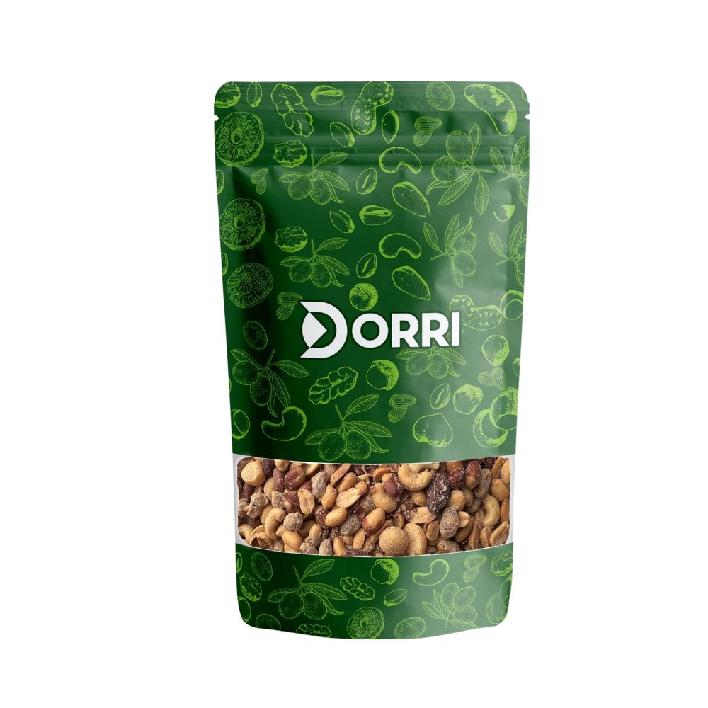 Dorri Smokehouse Mix 500g | Roasted Peanuts, Almonds, Cashews & Macadamias with Smoky Seasoning (Available from 100g to 5kg)