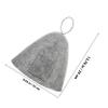 FRCOLOR Felt Sauna Hat and Gloves Set with Cushion for Bath Sauna Use Breathable Grey Cap for Women and Men Protecting Hair in Steam Rooms and Spa Sessions view 2