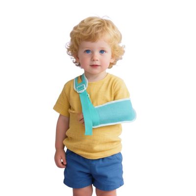 Breathable Kids Arm Sling Support Stabiliser for Wrist/Elbow/Shoulder Injuries,Fits both left and right hands seamlessly (Blue, S)