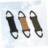 BAZEITFLOW Mask Extension Hook and Backpack Buckle 3pcs Set, Anti-Slip Nylon Ear Rear Mask Strap Buckle in Black Green Khaki for Outdoor and Travel Use view 2
