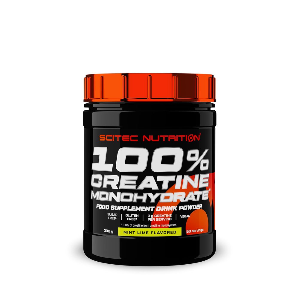 Scitec Nutrition 100% Creatine Monohydrate Vegan 3g per Serving Performance Boost for High-Intensity Workouts 300 g, Mint-Lime