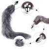 K2YC- 16.7-Inch Stainless Steel Male Women Artificial Fox Tail Exercise Anil Plug Kit with Fluffy Plush for Special Holidays, Can Satisfy Any Idea You Have, Bring Some Nove (Yellow) view 3