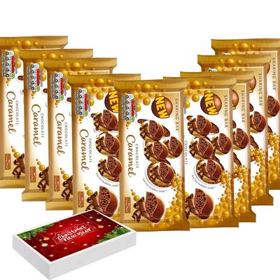 Caramel Chocolate Giant Gifting Bar 295g With Gift Box - Caramel Flavored Giant Christmas Chocolate Bar - ar (9 x Bars)