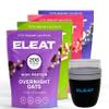 ELEAT | High Protein Overnight Oats Starter Bundle | Best Flavours Including Cereals Travel Pot | Low Sugar & High Fibre Breakfast | Vegan & Gluten Free | 4 x 400g view 1